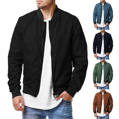 Men's Loose Stand Collar Bomber Jacket