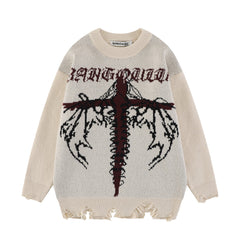 Men's Casual Jacquard Crew Neck Sweater