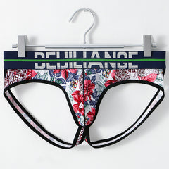 Men's Printed Low Rise Cotton Breathable Thong