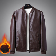 2022 Plus Size Men's Slim Leather Jacket