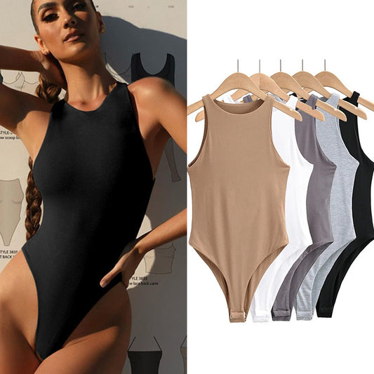 2022 Women's Fashion Solid Color Bodysuit