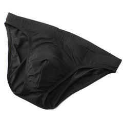 Men's Solid Color Breathable Low Waist Plus Size Briefs