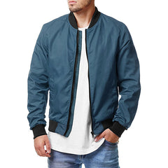 Men's Loose Stand Collar Bomber Jacket