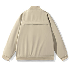 Men's Stand Collar Solid Color Fashion Jacket