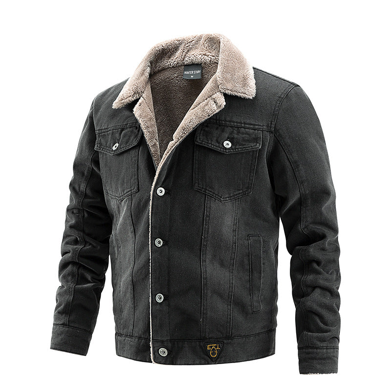 Men's Fleece Denim Jacket