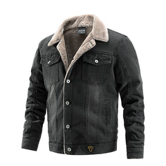 Men's Fleece Denim Jacket