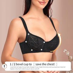 Underwire lace jacquard super thin BCDEF bra V210607
