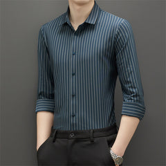 Simple Striped Non-iron Long-sleeved Shirt