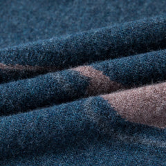 Men's Round Neck Jacquard Cardigan