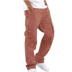 New Men's Drawstring Multi-pocket Casual Trousers