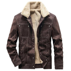 Men's Casual Warm Cotton Sherpa Cashmere Jacket