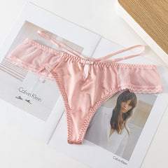 Lace Strap Hollow Transparent Sexy Low Waist Thong