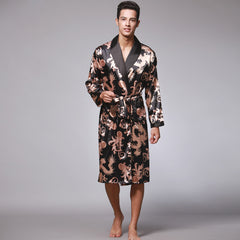 Men's Long Sleeve Nightgown Pajamas
