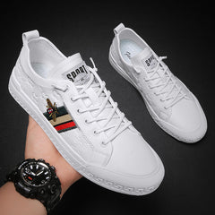 Trendy men's casual leather shoes