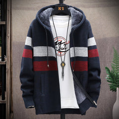 Men's Simple Loose Fleece Knit Jacket
