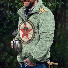 Men's Casual Flannel Plush Button Sweater