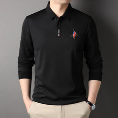Men's Casual Embroidered Polo Shirt