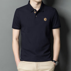 Men's Simple Loose Lapel Cotton Polo Shirt