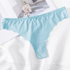 New Sexy Breathable Ice Silk Wavy Thong