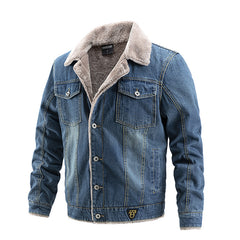 Men's Fleece Denim Jacket