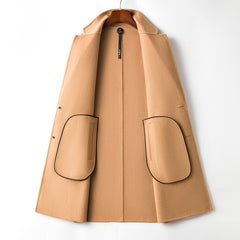 Men's Long High Quality Business Slim Double Sided Woolen Jacket