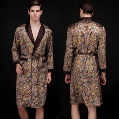 Men's Long Sleeve Nightgown Pajamas
