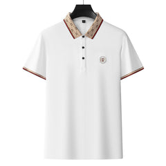 Embroidered Breathable Business Casual Solid Color Polo Shirt
