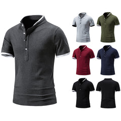 2023 Men's Stand Collar POLO Shirt