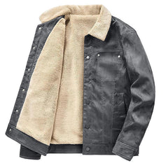 Men's Casual Warm Cotton Sherpa Cashmere Jacket