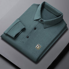 Men's Double Sided Fleece Print POLO Shirt