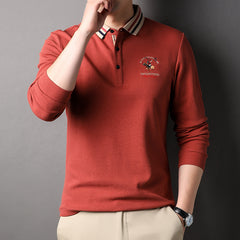Men's Slim Breathable Solid Color Polo Shirt