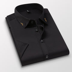 Men's Summer New Non-ironing Solid Color Shirt
