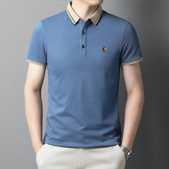 Men's New Lapel Cotton Embroidered Polo Shirt