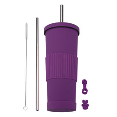 830ml Stainless Steel Straw Cup Large Capacity Simple Car Warm Cup