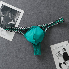 Men's Ice Silk Sexy Stitching Thong
