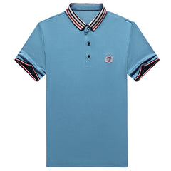 New business casual ice silk polo shirt