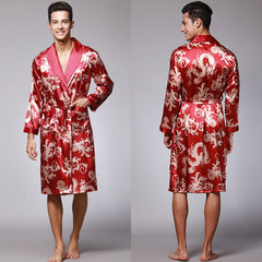 Men's Long Sleeve Nightgown Pajamas