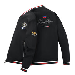 Men's Fashion Stand Collar Embroidered Jacket