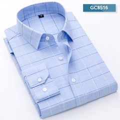 Loose Business Casual Plaid Shirt