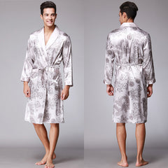 Men's Long Sleeve Nightgown Pajamas