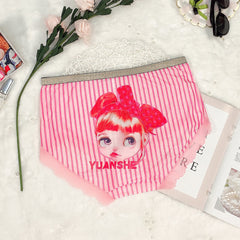 Plus Size Mesh Lace Print Panties