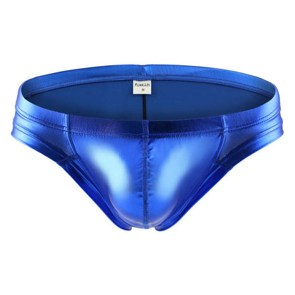 Men Sexy PU Leather Briefs