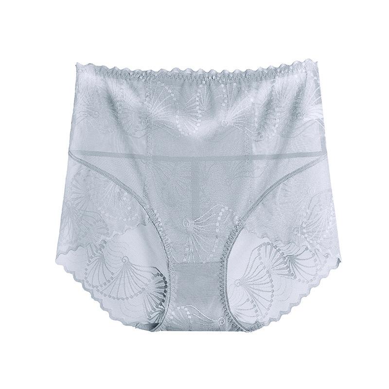 [ 4 PCS ]High Waist Seamless Lace Jacquard Panties