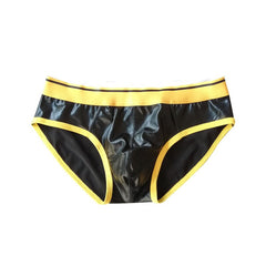 Sexy Men Faux Leather Mini Briefs