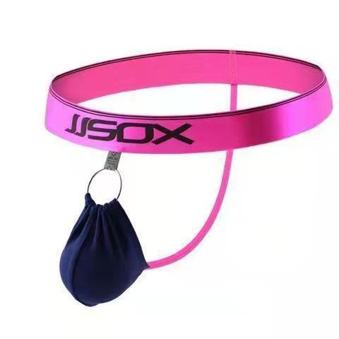 Sexy Wide Belt Hoop Fluorescent Thong -  