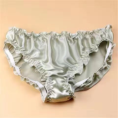 Ruffled New 100% mulberry silk panty