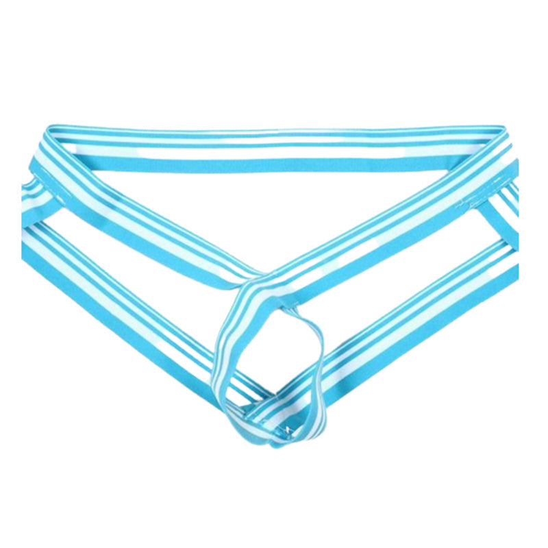 Men's Personality Trend Striped Letter Thong -  Fashion Men's Panties