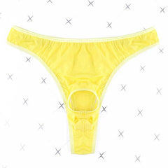 Men's Open Low-Rise Ice Silk Thong -  