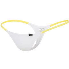 Men's Ice Silk Contrast Color Thong -  Fashion Men's Panties