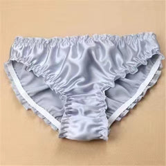 Ruffled New 100% mulberry silk panty